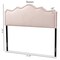 Baxton Studio Nadeen Light Pink Velvet Upholstered Queen Size Headboard 156-9341 - alternate 5